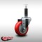 Service Caster 3.5'' SS Red Poly Wheel Swivel 1'' Expanding Stem Caster SCC-SSEX20S3514-PPUB-RED-1 - alternate 2